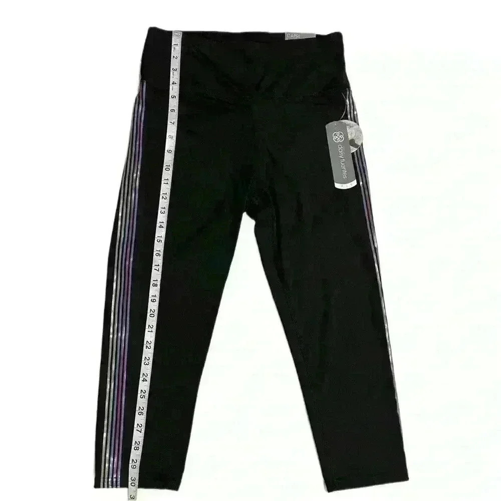Daisy Fuentes Womens Leggings Four Way Stretch Size L Black NWT - Picture 5 of 6